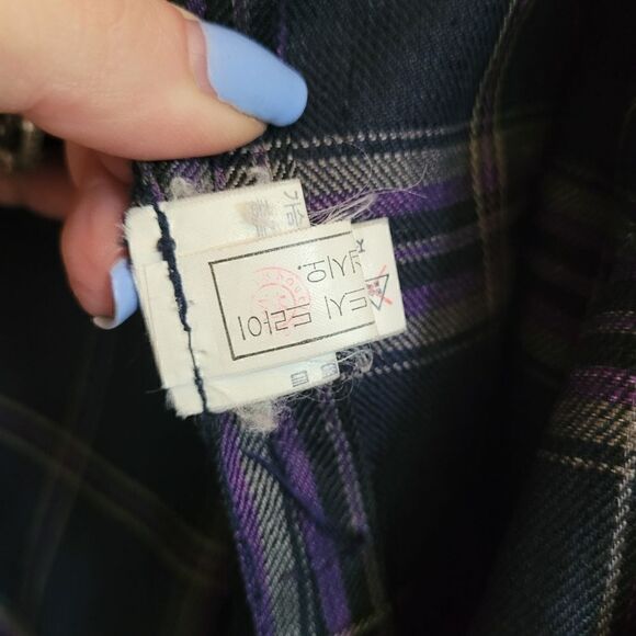 Vintage academia plaid suit with original gold buttons - Picture 10 of 16